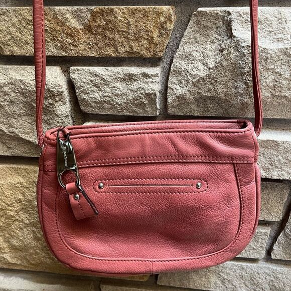 B. Makowsky Crossbody Bag Leather Mauve Pink - Picture 2 of 10
